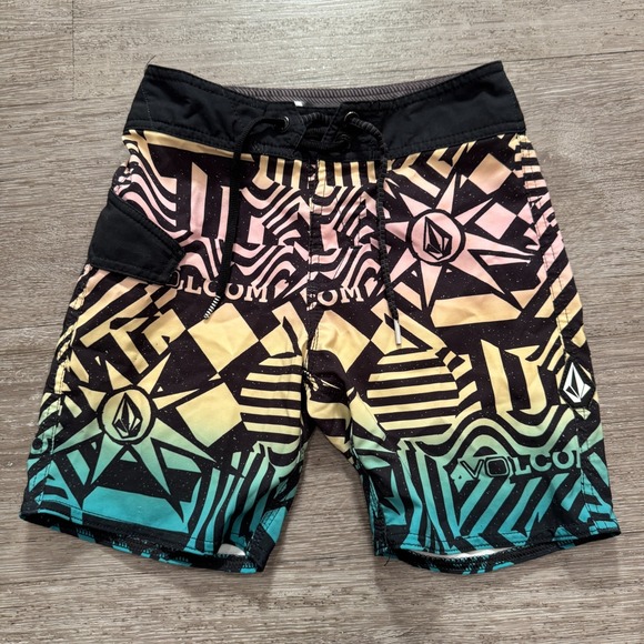 Volcom Board Shorts Boys 22 Mod Tech Swim Trunks Drawstring Beach Outdoor 6" - Picture 1 of 9
